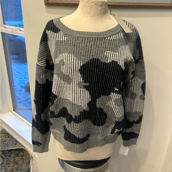 One Grey Day Sweaters - One Grey Day Camo Crewneck